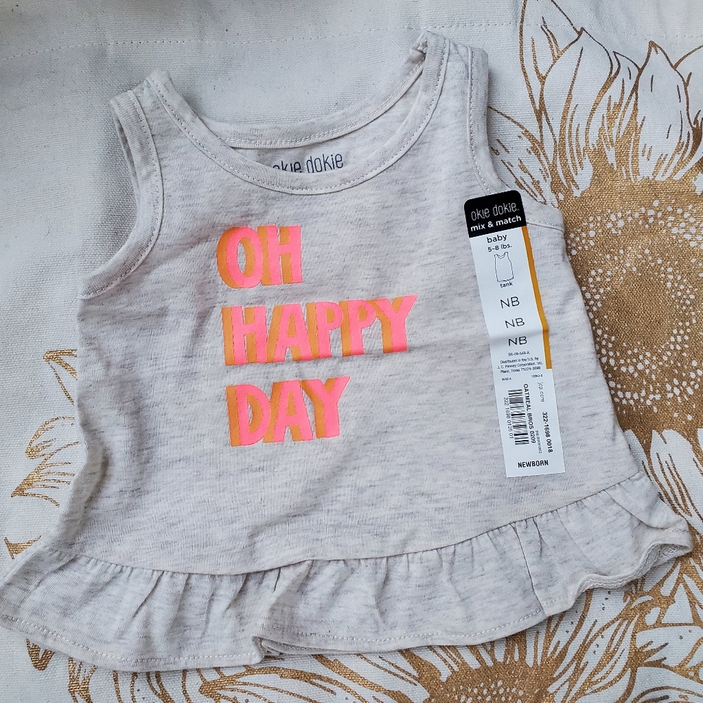 Okie Dokie New Born baby tops set, both in gray and pink.